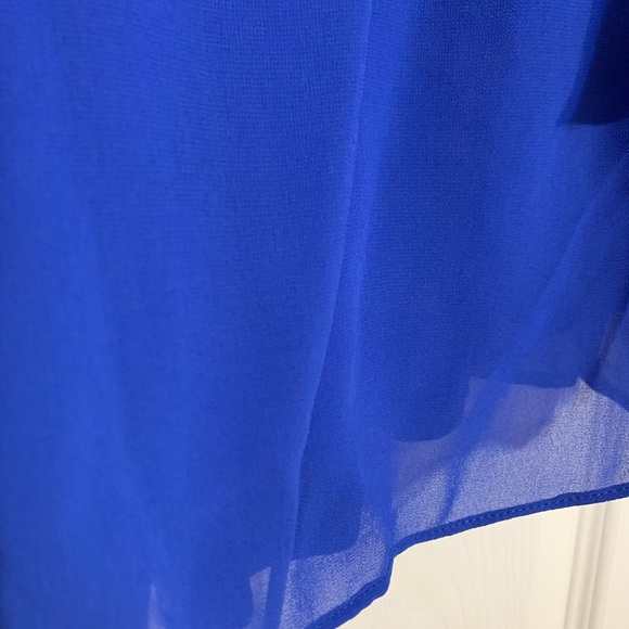 ROYAL BLUE LINED BELL SLEEVE ROMPER - Picture 11 of 15